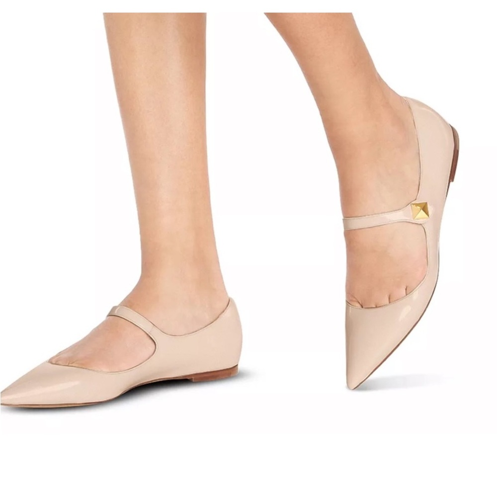 Valentino Garavani patent-leather point-toe